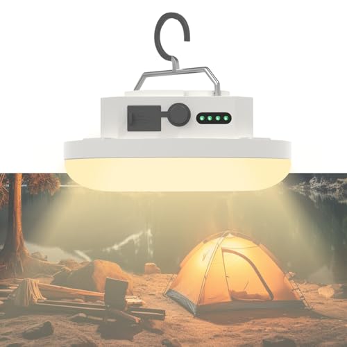 Rechargeable Camping Tent Light 10500mAh 30W 4000Lumen Battery Operated LED Lights IPX5 Waterproof Remote Control Portable Lamp for Power Outages Outdoor Emergency Home Use - size: 30W Max(Remote)