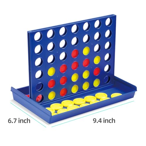 Pedolini 4 in a Row Connect Game Travel Board Game (Medium) 9.4 inch x 6.8 inch - size: Medium