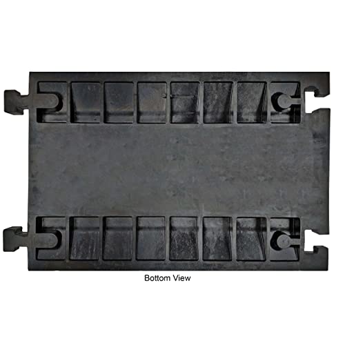 Electriduct Extreme Rubber 5 Channel Cable Protector 36" Wire Cover with 1-3/8" Channels Black/Yellow - color: Black Base / Yellow Lid, size: 5 Channel Cable Protector