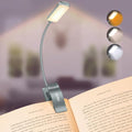 Gritin 9 LED Rechargeable Book Light for Reading in Bed - Eye Caring 3 Color Temperatures,Stepless Dimming Brightness,80 Hrs Runtime Small Lightweight Clip On Book Reading Light-Pacific Blue - color: Pacific Blue