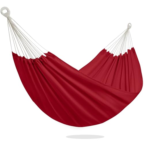 PNAEUT Double Hammocks for Outside, Replacement Outdoor Tree Hammock for Indoor Patio Porch Garden (Cherry, Medium) - color: Cherry, size: Medium