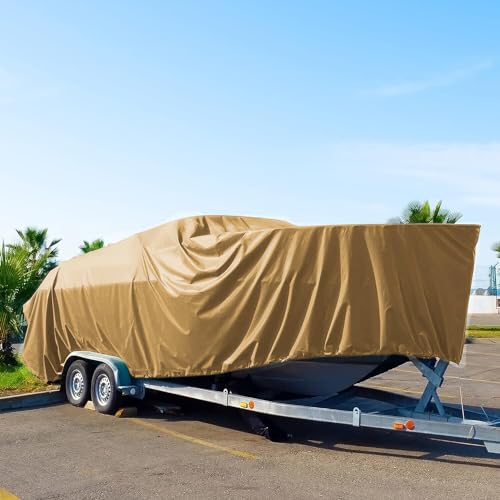 16 MIL Thick Ultra Heavy Duty Beige Tarp 8'x10'(True Size) 3ply Waterproof 9.5 oz UV Protected Multipurpose Protective Cover Rain Tarpaulin - color: Beige, size: 8' x 10'