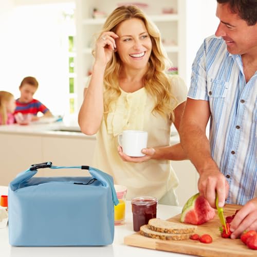 YUDANSI Fashion Lunch Bags for Men Women- Reusable Insulated Leakproof Lunch Box Tote Bag, Cool Bags for Adults,Thermal Cooler Bag for Work Picnic Travel -8L (Blue) - color: Blue