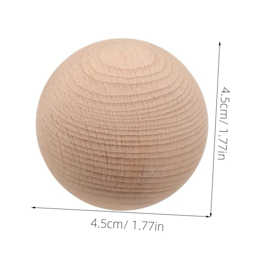 SUPVOX 3Pcs Beech Wood Golf Ball Set for Outdoor Games Multi-Functional Balls for Croquet Bocce and Backyard Activities Family Fun