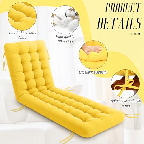 Vercraft Long Floor Cushion Large Floor Cushion with Brushed Cotton 74.8 x 27.5 x 3.15 in Jumbo Lounger Pillow for Outdoor Indoor Bay Window Meditation Yoga Reading Sleeping(1 Pc,Yellow) - color: Yellow