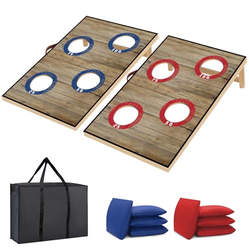 Portable Cornhole Board Set with Bean Bags,Choose 3 * 2 ft or 2 * 1 ft Cornhole Boards for Adults Kids Cornhole Games for Indoor and Outdoor Party Camping Equipment - size: 3*2 FT