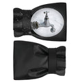 BoArt Outdoor Faucet Cover Socks for Winter Freeze Protection, 7.09" W x 9.06" H, Hose Bib Covers for Wall Taps Outside, Waterproof & Frost Free Insulated Spigot Cover, 2 Pcs Faucet Socks Black