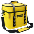 Lisa Lunch Soft Cooler 20/36 Can, Insulated Bag Portable Ice Chest Box for Lunch, Beach, Drink, Beverage, Travel, Camping, Picnic, Car, Trips, Cooler Leak-Proof - color: 20 can yellow