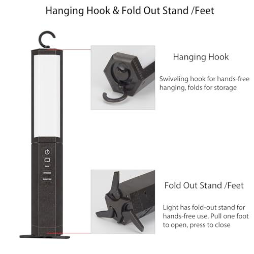BIGMONAT Camping Lantern , Outdoor Emergency Light ,USB Rechargeable Flashlights,Flicker Flame Mood Decorated Light with 4 Modes ,4000mAH Power Bank for Hiking,Party,Camping ,Fishing ,Searching