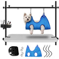 LEIBOU H-Shape Pet Grooming Table Arm with Grooming Hammock Tool Holder Noose and Clamp for Dogs and Cats Heavy Duty Aluminum Alloy Frame with 35.4” Adjustable Height and 36.2” ~ 50” Adjustable Width