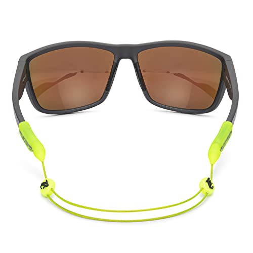 Pilotfish No Tail Adjustable Eyewear Retainer Cable Strap: Sunglasses, Eyeglasses, Glasses (14 Inch, HI-Vis Green) - color: Hi-vis Green, size: 14 Inch