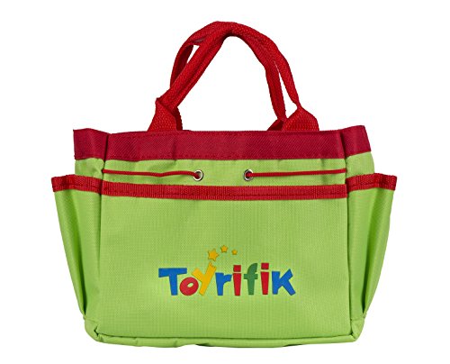 Little Gardener Tool Set with Garden Tools Bag for Kids Gardening - Kit includes Watering Can, Children Gardening Gloves, Shovel, Rake, Fork and Garden Tote Bag-Children Gardening All in One Kit