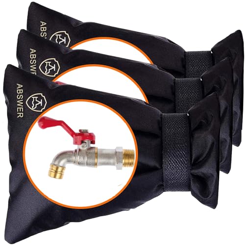 3 Pack Outdoor Faucet Covers for Winter Upgraded Thicken 8.51" H x 6.11" W Outside Garden Faucet Cover Hose Bib Insulation Cover Socks Cold Weather Waterproof Reusable Freeze Protection Cover