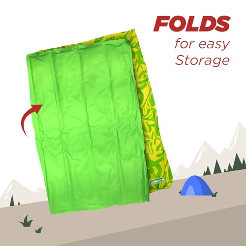 Coleman Medium Green Botanical Pattern Reversible Cooling Mat – 24” x 30” - color: Green
