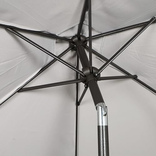 Blissun 7.5 ft Patio Umbrella, Yard Umbrella, Outdoor Market Umbrella with Push Button Tilt Crank, Grey - color: Grey