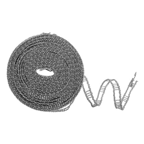 uxcell Windproof Clothesline, 10M 33ft Plastic Non-Slip Clothes Drying Rope Portable Travel Clothesline for Courtyard Outdoor Laundry Camping, Grey - color: Gray, size: 32.8ft