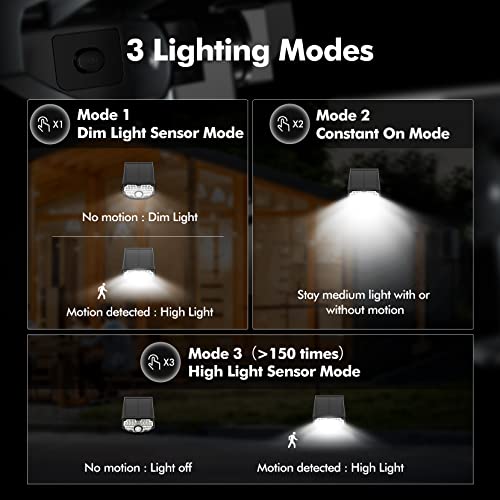 AloftSun Solar Motion Sensor Outdoor Lights,Waterproof Motion Sensor Spot Lights- 30 LED/3 Modes Solar Powered Spotlights,Landscape Lighting for Yard and Garden, Cool White,4 Pack - color: Cold White, size: 4 Pack