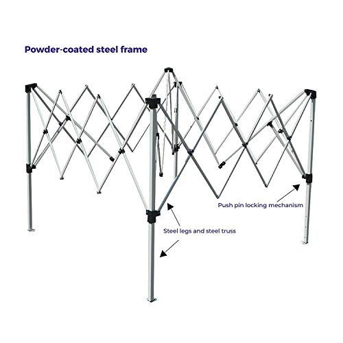 Impact Canopy 283010001 Slant Leg Canopy, White-One Sidewall - color: White, style: One Sidewall