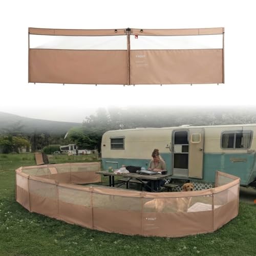 Portable Outdoor Dog Fence, Lightweight Fabric Pen, RV Camping (Sand) - color: Sand