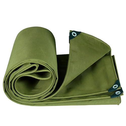 10 x 12ft Tarps Heavy Duty Thick Waterproof, Poly Canopy Army Green Tent Shelter Cover, 16 Oz Tarpaulin Shade, Rip and Tear Proof, UV Resistant Tarpaulin with Grommets and Reinforced Edges - color: Army Green, size: 10 x 12ft