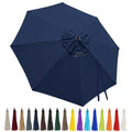 10ft Patio Umbrella Replacement Canopy 8 Ribs, Waterproof & Fade Resistant Market Umbrella Cover, Thickened Polyester Fabric for Backyard, Garden and Pool (Canopy Only) (Navy) - color: Navy
