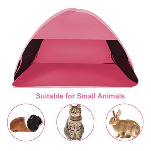 Mini Head Shelter Tent, 1 Pack Foldable Pop Up Beach Tent Sun Shelter for Anti-UV Pet & Outdoor Camping, Picnic Beach, Pink-Vinyl L - color: Rose red-vinyl, size: Large