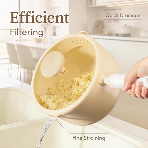 CAROTE Ceramic Cookware Set Nonstick, 9pcs Pots and Pans Set Non stick, Non-Toxic & PFAS-Free,Dishwasher, RV/Camping Cookware Set,Sauce Pan with Lid, Yellow - color: Yellow, size: Saucepan