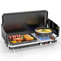 ROVSUN 2-in-1 Portable Camping Stove with Grill