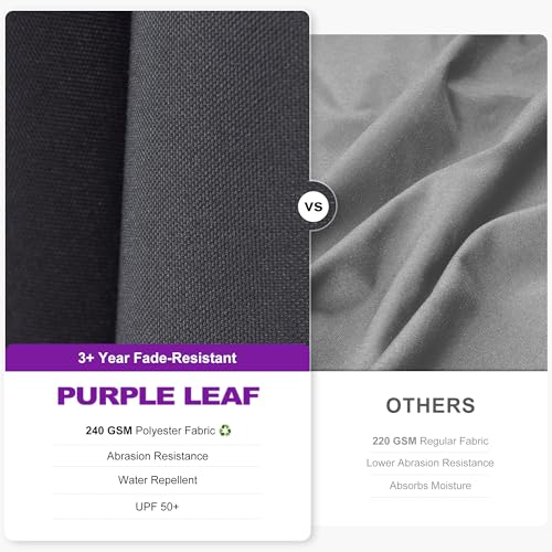 PURPLE LEAF 8.8' X 8.8' Left-right Tilt Patio Umbrella Outdoor Cantilever Swivel Square Umbrella with Tilt and Crank Aluminum Offset Umbrella with 360-degree Rotation for Garden Deck Pool Patio Grey - color: Grey, size: 9' X 9', style: Left-right Tilt