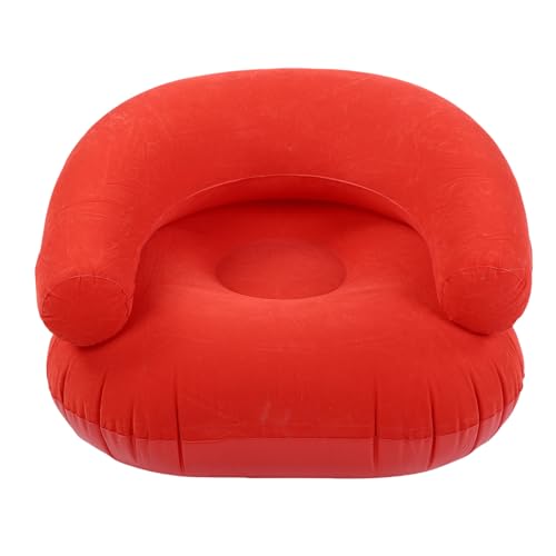 Yoidesu Inflatable Couch with Pump, Easy Setup, Ultralight, Blow up Lounger Chair, Suitable for Hiking, Camping, Beach, Festivals, Lightweight Air Sofa for Relaxing Anywhere (Red) - color: Red