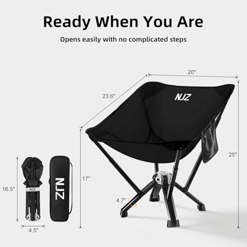 Folding Outdoor Chair — Easy Outdoor Comfort, Simple One-Piece Design, Stable Aluminum Frame, Relaxed Seating for Backyard, Camping & Everyday Use - color: Black, size: A