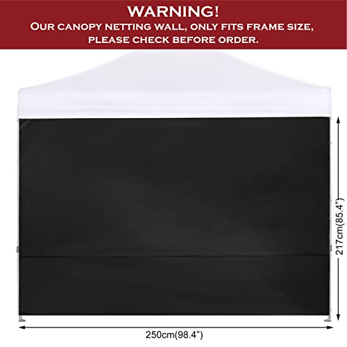 COOSHADE Instant Canopy SunWall 8x8 Canopy SideWall for Pop up Canopy Tent, 1 Pack Sidewall Only, Black - color: Black, size: 8x8-Standard