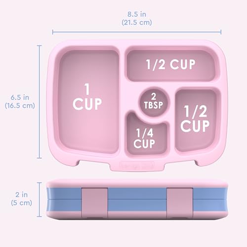 Bentgo Kids Prints Leak-Proof, 5-Compartment Bento-Style Kids Lunch Box - Ideal Portion Sizes for Ages 3-7, Durable, Drop-Proof, Dishwasher Safe, & PFAS & BPA-Free Materials (Lavender Galaxy) - color: Lavender Galaxy