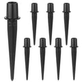 QWORK Metal Stakes Solar Lights Replacement Spike, 8 Pack Reinforced Ground Stakes, Replacement Nails for Garden Lights Landscape Pathway Patio Lamps Pole, 0.78x5.36 inches Outdoor Ground Stake