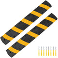 Orangestar Speed Bumps 2-Pack, 6FT Heavy Duty Rubber Driveway Bump with 8 Screws for Asphalt, Concrete, Gravel, 2-Channel Cable Protector - size: Rubber Ramp-2 Pack