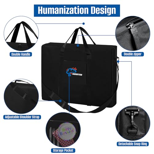 SIRUITON Folding Table Storage Bag, Portable 600D WaterProof Carry Bag for Folding Picnic/Camp Tables with Reinforcing Plate & Shoulder Strap, 36" D x 30" W x4.7 H Fits 6FT Folding Tables（Bag Only） - size: 6ft Folding Table Bag