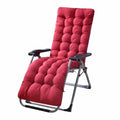 Patio Chaise Lounger Cushion， Rocking Chair Sofa Cushion with 6 Ties， Thick Padded Swing Bench Cushion， Zero Gravity Chair Cushion61x19x3in (Wine Red) - color: Wine Red