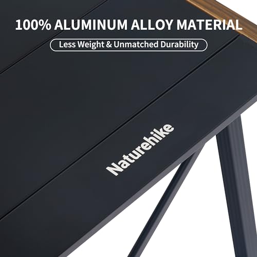 Naturehike Folding IGT Camping Table, Portable IGT Cook System, Ultralight Aluminum Camp Table for Outdoor Picnic Car RV Trip Patio Backyard BBQ - style: Standard