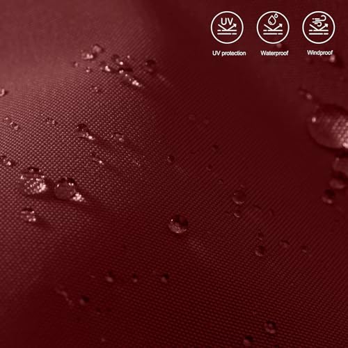 MASTERCANOPY Valance Patio Umbrella for Outdoor Table Market -8 Ribs (9ft, Burgundy) - color: Burgundy, size: 9FT