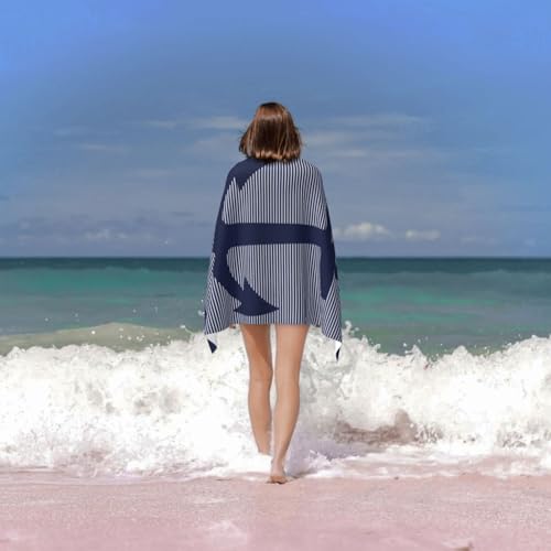 Cute Anchor Beach Towel for Men/Adults, Personalized Microfiber Beach Towels Bulk, Quick Dry Beach Towel for Pool, Lightweight Bath Towels Oversized Clearance 30"x 60" - color: Anchor1, size: 30"x 60"