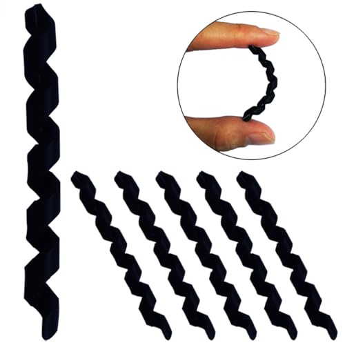 10 Pcs Each 5 Colors Wrap Spiral Bicycle Cable Sleeve Rubber Housing Protector Frame Guard for MTB Bike Shift Brake Line Pipe Anti-Friction Black Red White Green Transparent - color: Black