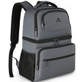 MATEIN Cooler Backpack, 26 Cans Insulated Lunch Backpack for Men Women, Leakproof Double Layer Lunch Cooler Bag Lightweight Soft Lunch Backpack with Cooler Compartment, Beach Camping Hiking Beer Gifts - color: Austere Grey, size: 26 Cans