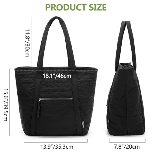 Fasrom Insulated Cooler Tote Bag Holds 30 Cans, Large Leakproof Grocery Bag with Zippered Top, Soft Sided Shopping Bag for Groceries, Food, Drinks, Suitable for Beach, Picnic and Outdoor Use, Black