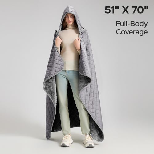 Waterproof Camping Blanket - Cozy Coral Fleece Lining, Triple Layers Warm Comfy Foldable for Camping Stadium, Beach, Picnic, Grass, Concerts, Car, Dog, 51''X 70'' Grey - color: Grey