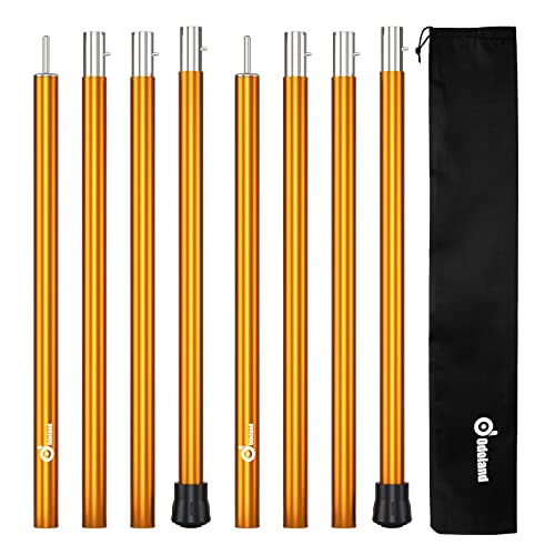 Odoland Adjustable Tarp Poles, Telescoping Aluminum Tent Poles Set of 2, Collapsible Lightweight Poles for Camping, Backpacking and Awnings - size: Thickness 1.4mm