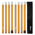 Odoland Adjustable Tarp Poles, Telescoping Aluminum Tent Poles Set of 2, Collapsible Lightweight Poles for Camping, Backpacking and Awnings - size: Thickness 1.4mm