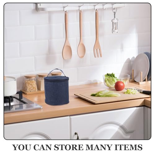 SEWACC Insulated Soup Cup Lunch Bag Large Oxford Fabric Thermal Cooler Tote with Lining, Portable Insulated Food Carrier for Travel and Work, 2pcs