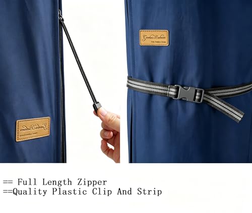 Patio Umbrella Cover with Rod for 7 to 11 Ft Umbrellas & 15 Ft Double-Sided Umbrellas, Protective Waterproof Cover with Zipper, Dark Blue - color: Dark Blue, size: Cantilever 7'-11' or 15' Double Sided
