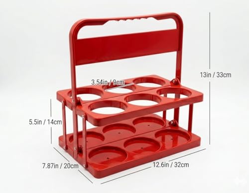 JoEzzy Insulated Food Delivery Bag & 6 Cup Drink Carrier Set – Thermal Drink Carrier Bag for Hot or Cold Food – Professional Red Delivery Bag Insulated Set & Foldable Drink Caddy