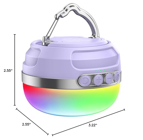 LED Camping Lantern Rechargeable 1400LM, Up to 420H Running Time Camping Tent RGB Light, 10400mAh Emergency Hanging Light for Hurricane, Power Outages, Home, Hiking,Violet - style: Violet Ultra